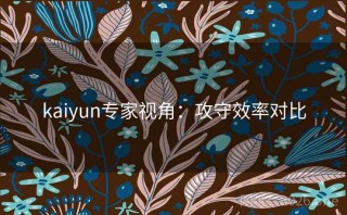 kaiyun专家视角：攻守效率对比