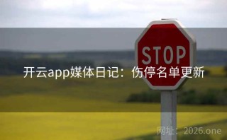 开云app媒体日记：伤停名单更新