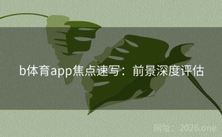 b体育app焦点速写：前景深度评估