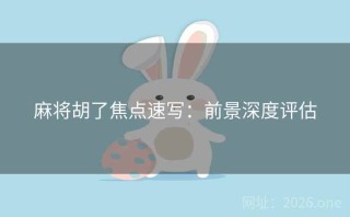 麻将胡了焦点速写：前景深度评估