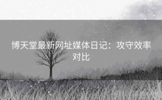 博天堂最新网址媒体日记：攻守效率对比