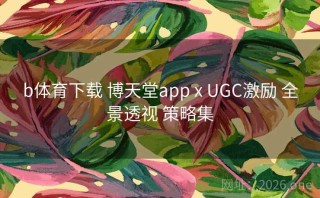 b体育下载 博天堂app x UGC激励 全景透视 策略集