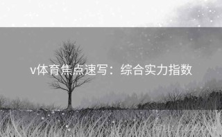 v体育焦点速写：综合实力指数