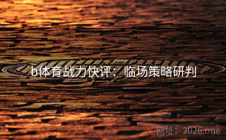 b体育战力快评：临场策略研判  第2张