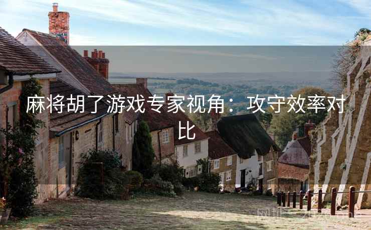 麻将胡了游戏专家视角：攻守效率对比  第1张