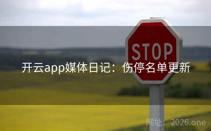 开云app媒体日记：伤停名单更新  第2张