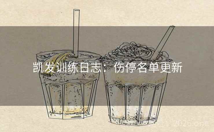 凯发训练日志：伤停名单更新  第2张