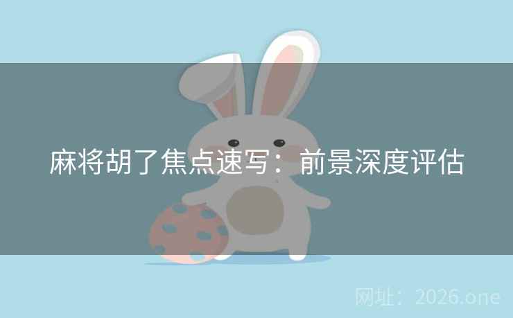 麻将胡了焦点速写：前景深度评估  第2张