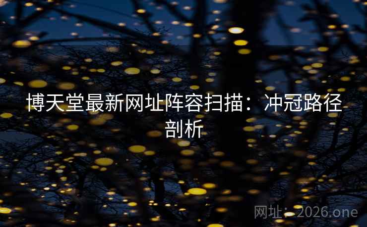 博天堂最新网址阵容扫描：冲冠路径剖析  第1张